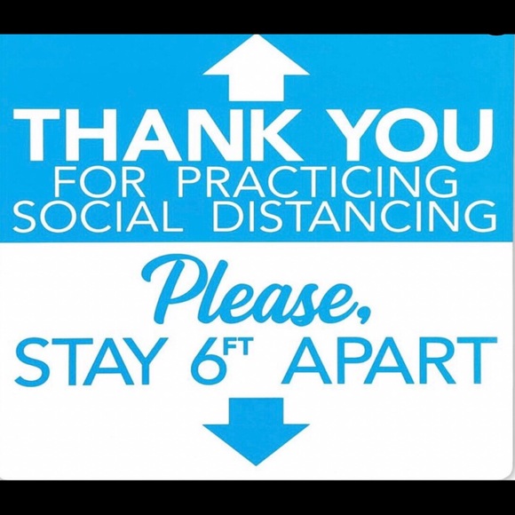 🤑SOLD LOCALLY🤑 24-Count Social Distancing Decal Stickers (8x8 inches, Blue) - Picture 4 of 4